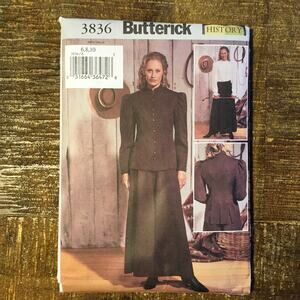Butterick Sewing Pattern 3836 Misses Edwardian Riding Jacket Culottes 6-10 UNCUT